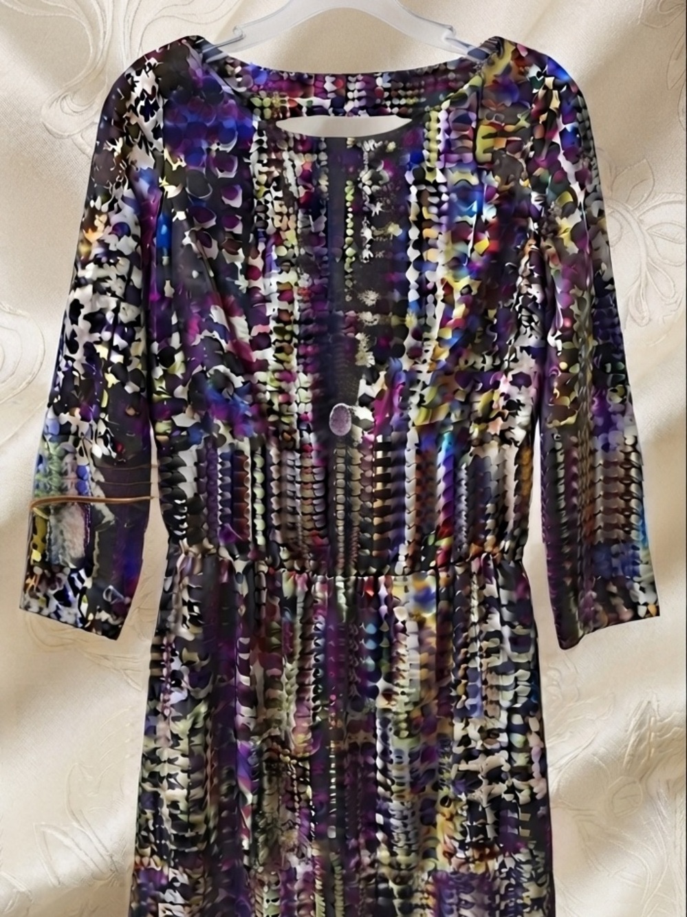 Not Rated Black Multi-Color Patterned Mini Dress
